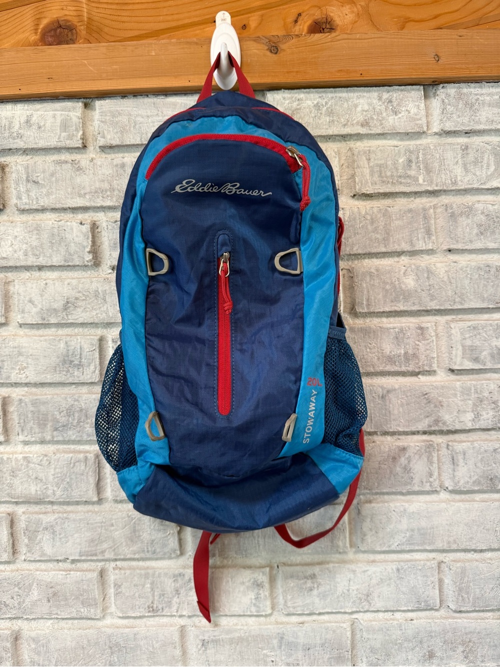 Eddie Bauer Navy, Turquoise & Red Daypack Backpack